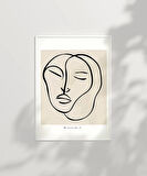 Çerçevesiz Poster Minimalist Portre Sanat