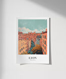 Çerçevesiz Poster Tarihi Lyon Sokakları Dekoratif