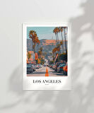 Çerçevesiz Poster Los Angeles Sokak Manzarası