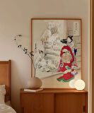 Çerçevesiz Poster Kimono ve Kar