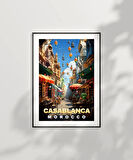 Çerçevesiz Poster Fas'ın Renkli Sokakları