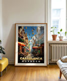 Çerçevesiz Poster Fas'ın Renkli Sokakları