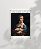 Çerçevesiz Poster Leonardo Da Vinci Kakımlı Kadın