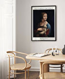 Çerçevesiz Poster Leonardo Da Vinci Kakımlı Kadın