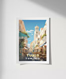 Çerçevesiz Poster Tunus’un Kalbi Tunis Şehir