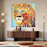 Ormanlar Kralı Aslan Kanvas Tablo