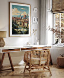 Çerçevesiz Poster Floransa Katedrali ve Şehir Manzarası "