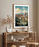 Çerçevesiz Poster Floransa Katedrali ve Şehir Manzarası "