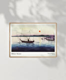 Çerçevesiz Poster Ohara Koson Tekneler ve Batan Güneş