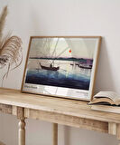 Çerçevesiz Poster Ohara Koson Tekneler ve Batan Güneş