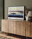 Çerçevesiz Poster Ohara Koson Tekneler ve Batan Güneş