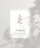 Çerçevesiz Poster Faithfulness Temalı Minimalist