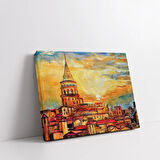 Gün Batımı Şehri Kanvas Tablo