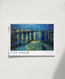 Çerçevesiz Poster Vincent Van Gogh Ren Nehri’nde Yıldızlı Bir Gece