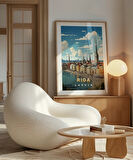 Çerçevesiz Poster Riga'nın Büyüleyici Silüeti