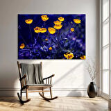Mavi ve Sarı Çiçekler Kanvas Tablo