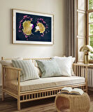 Çerçevesiz Poster Yaprak Yansımaları