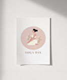 Çerçevesiz Poster Yoga ile Çiçek Aç