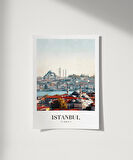 Çerçevesiz Poster Timeless Istanbul Skyline