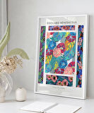 Çerçevesiz Poster Edouard Benedictus Vintage Çiçek Motifleri