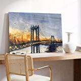 Köprüden Akşam Manzarası Kanvas Tablo