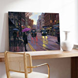 Sonbaharda Sokak Melodisi Kanvas Tablo