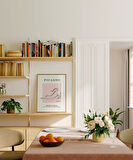 Çerçevesiz Poster Pembe Arka Planlı Picasso Çizim