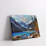 Alp Dağlarının Gölgesinde Kanvas Tablo