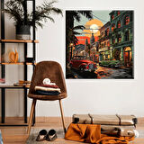 Renkli Grafiti Sokak Kanvas Tablo