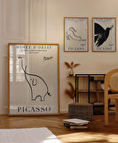 Çerçevesiz Poster Picasso Minimal Çizgi Sanatı 3'lü