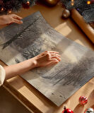 Çerçevesiz Poster Karlar Altında Sessiz Vadi