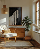 Çerçevesiz Poster Zebra Çizgileri İlhamlı Soyut Sanat