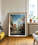 Çerçevesiz Poster Taipei Sokak Manzarası