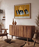 Çerçevesiz Poster Ogata Korin Kırmızı Taçlı Turnalar