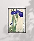 Çerçevesiz Poster Ohara Koson Mavi Irisler