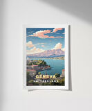 Çerçevesiz Poster Alplerin Gölgesinde Cenevre