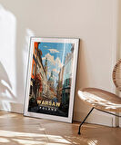 Çerçevesiz Poster Varşova Mimarisine Yolculuk