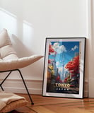 Çerçevesiz Poster Sonbahar Renkleriyle Tokyo Manzarası