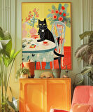 Çerçevesiz Poster Çiçekler ve Zarif Misafir