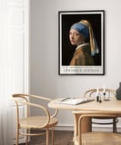 Çerçevesiz Poster Johannes Vermeer İnci Küpeli Kız