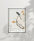 Çerçevesiz Poster Numata Kashu Japon Uzun Kuyruklu Baştankara ve Akçaağaç