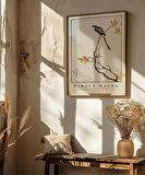 Çerçevesiz Poster Numata Kashu Japon Uzun Kuyruklu Baştankara ve Akçaağaç