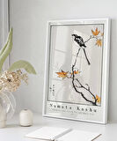 Çerçevesiz Poster Numata Kashu Japon Uzun Kuyruklu Baştankara ve Akçaağaç