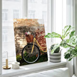 Sarı Bisiklet Dikey Kanvas Tablo