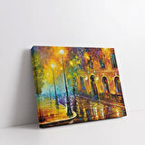 Yağmur Altında Kanvas Tablo