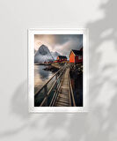 Çerçevesiz Poster Kuzey Kıyısındaki Evler