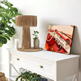 Kırmızı Klasik Araba Yatay Kanvas Tablo