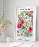 Çerçevesiz Poster Pastel Çiçek Bahçesi