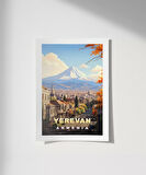 Çerçevesiz Poster Yerevan ve Ararat Dağı Manzarası
