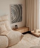Çerçevesiz Poster Ağaç Kabuğu Halkası Desenli Minimalist